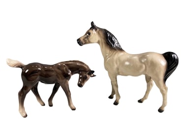 Hagen Renaker Two Bits & Morgan Foal Ceramic Fig