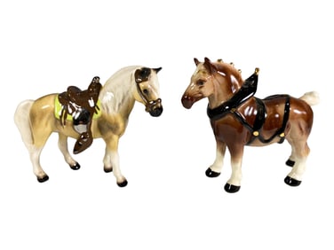 Hagen Renaker Western Pony & Draft Horse Ceramic Fig