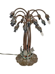 Tiffany Lily Lamp Style Bronze Lamp Reproduction