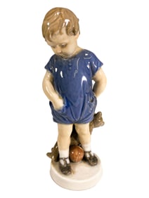 Royal Copenhagen Boy & Teddy Bear Porcelain