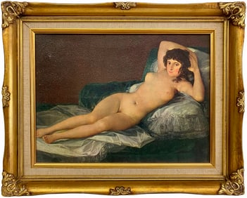 After F. Goya Nude Maja Print on Canvas