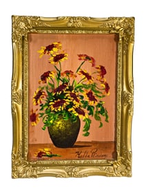 Still Life Miniature Painting, signed