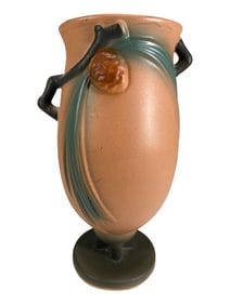 Roseville Pinecon Style Pottery Vase
