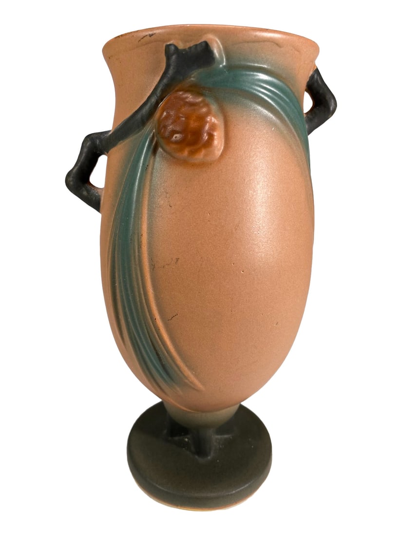 Roseville Pinecon Style Pottery Vase (1 of 5)
