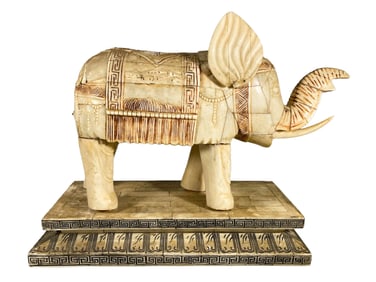 Vintage Asian Bone Elephant Statue