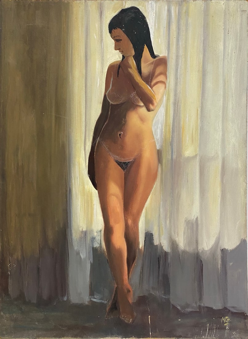 Marc Olivier GREGOIRE (1897-1991) French Nude Painting: Marc Olivier GREGOIRE (1897-1991) French Nude Painting. 31 7/8 x 23 1/2 in.Good condition. Local Pick up call one day before to make an appointment. TO SHIP THIS ITEM IN USA OR INTERNATIONAL, PLEASE C