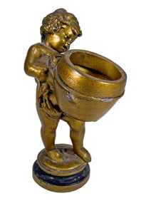 Antique French Gilt Spelter Boy Statue