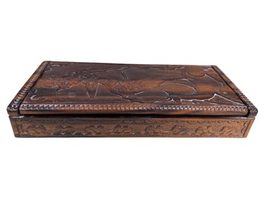Njana Tilem Gallery Macassar Ebony Balinese Hand Carved Box