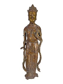 Antique Large Tibetan Buddha Bronze Sculpture