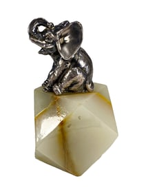 Probably Silver & Onyx Elephant Fig
