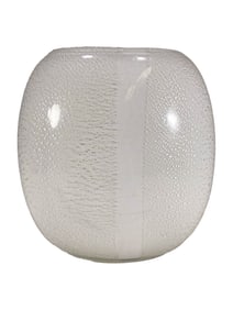 Vintage White Murano Glass Vase