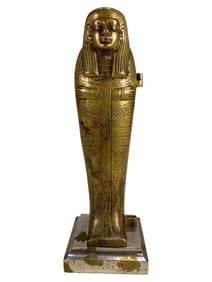 Bergman Style Egyptian Erotic Sarcophagus Bronze Sculpture