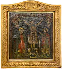 Cuzco School Oil on Canvas Painting