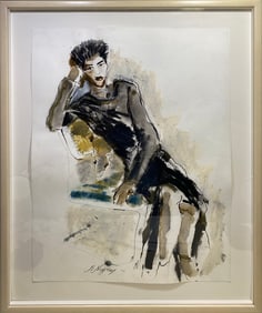 Signed R. NEGRIN Watercolor Painting