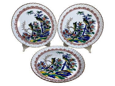 Set of 3 Chinese Birds Porcelain Plates