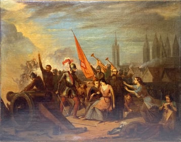 Early 19th C European Oil on Canvas