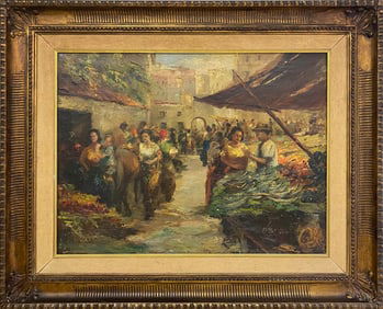 Antique European Oil on Canvas, signed