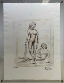 Alberto Ricci Scultore E Modella Lithograph. 1/30