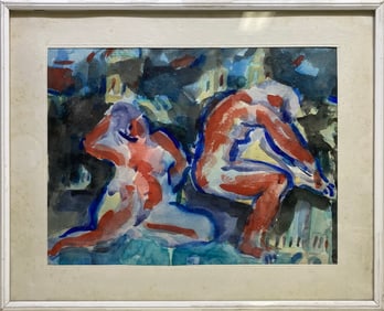 Myra ROSEN (1929-2019) Nude Watercolor
