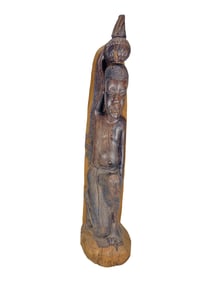 Vintage African Tribal Carved Wood Sculpture