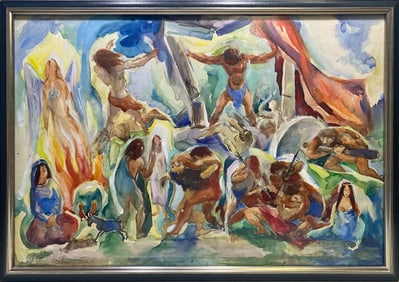 Freddy OSORIO, 1970 Watercolor Painting
