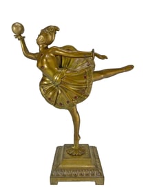 Antique Austrian Erotic Art Deco Bronze Dancer Fig