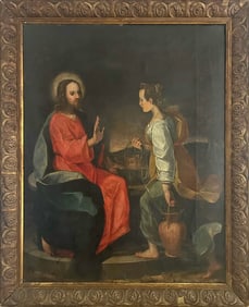 19th C European Religious Oil on Canvas