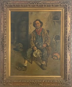 Signed A. FIORAVANTI Antique Oil on Canvas