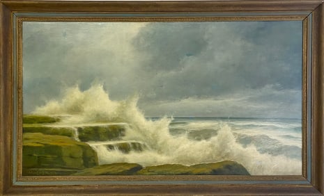 Gutierrez DEL BUSTO (XX) Oil on Canvas Seascape