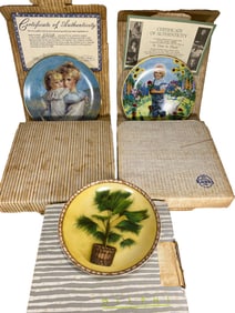 3 Brenda Burke & John Mc Clellend Porcelain Plates