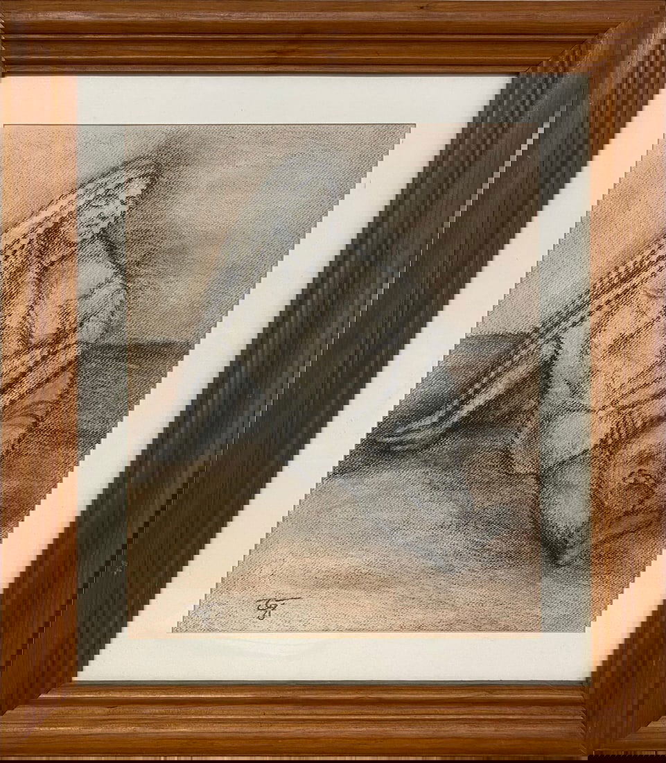 Vintage Latin American Pastel & Charcoal Painting: Vintage Latin American Pastel & Charcoal Painting. 32 5/8 x 27 1/2 x 1 1/4 in framed.Good condition. Local Pick up call one day before to make an appointment. TO SHIP THIS ITEM IN USA OR INTERNATIONAL