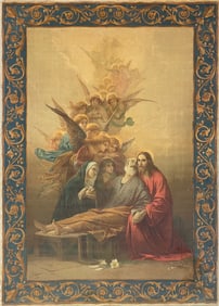 Vintage Religious Print on Canvas