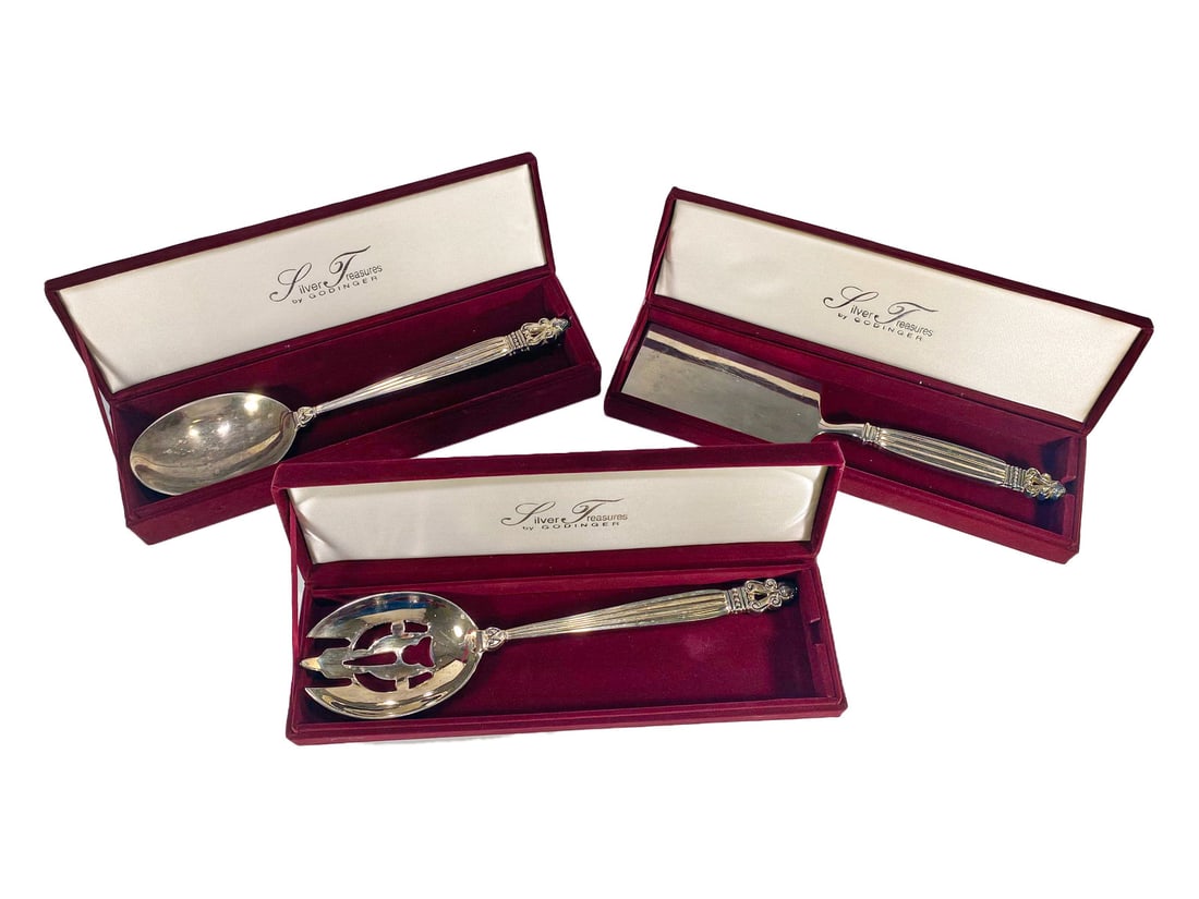 3 Godinger Silverplated Spoons & Spatula (1 of 7)