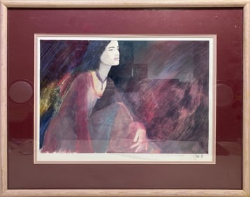 Signed FRANC 88 Gouache Painting