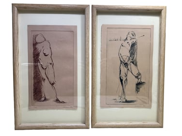 Signed Weisman Pair of Nude Lithograph. 1/30