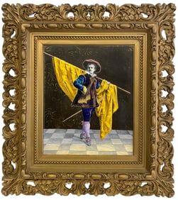 Louis A LELOIR (1843-1884) French Enamel Porcelain Plaque