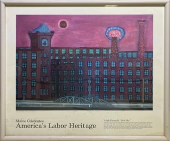 Ralph FASANELLA 1976 Red Sky Exhibition Poster