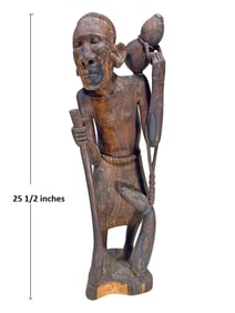 Vintage African Large Carved Wood Sculpture