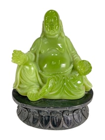Chinese Buddha Green Resin Statue