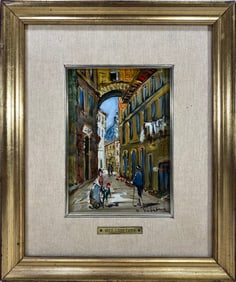 Vito Lobefaro, Italian Oil on Board Painting