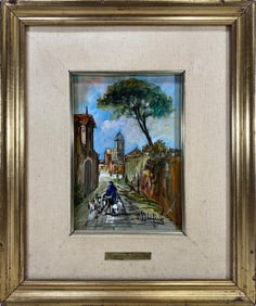 Vito Lobefaro, Italian Oil on Board Painting