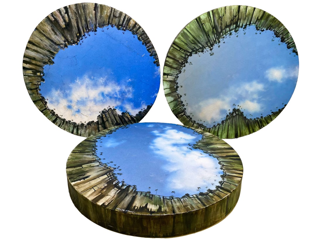 Set of 3 Prints on Canvas by Alberto Blanco, Cuban (1 of 6)