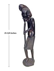 Vintage African Large Carved Wood Sculpture