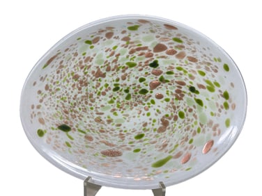 1960s Murano Colorful Glass Plate