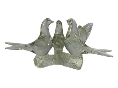 Italian Murano Glass Lovebirds Fig