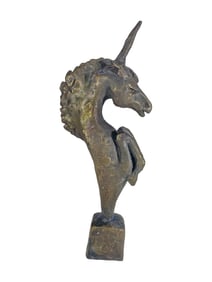 Vintage Bronze Unicorn Fig
