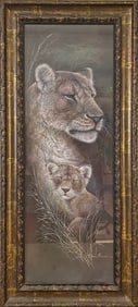 Ruane MANNING (XX-XXI) Giclee on Paper Lions Print