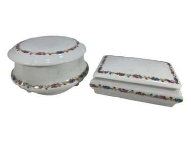 Limoges, France Hand Painted Porcelain Boxes