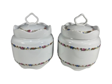 Limoges, France Hand Painted Porcelain Jars