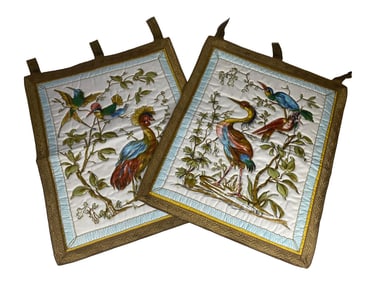 2 Oriental Embroidery on Silk